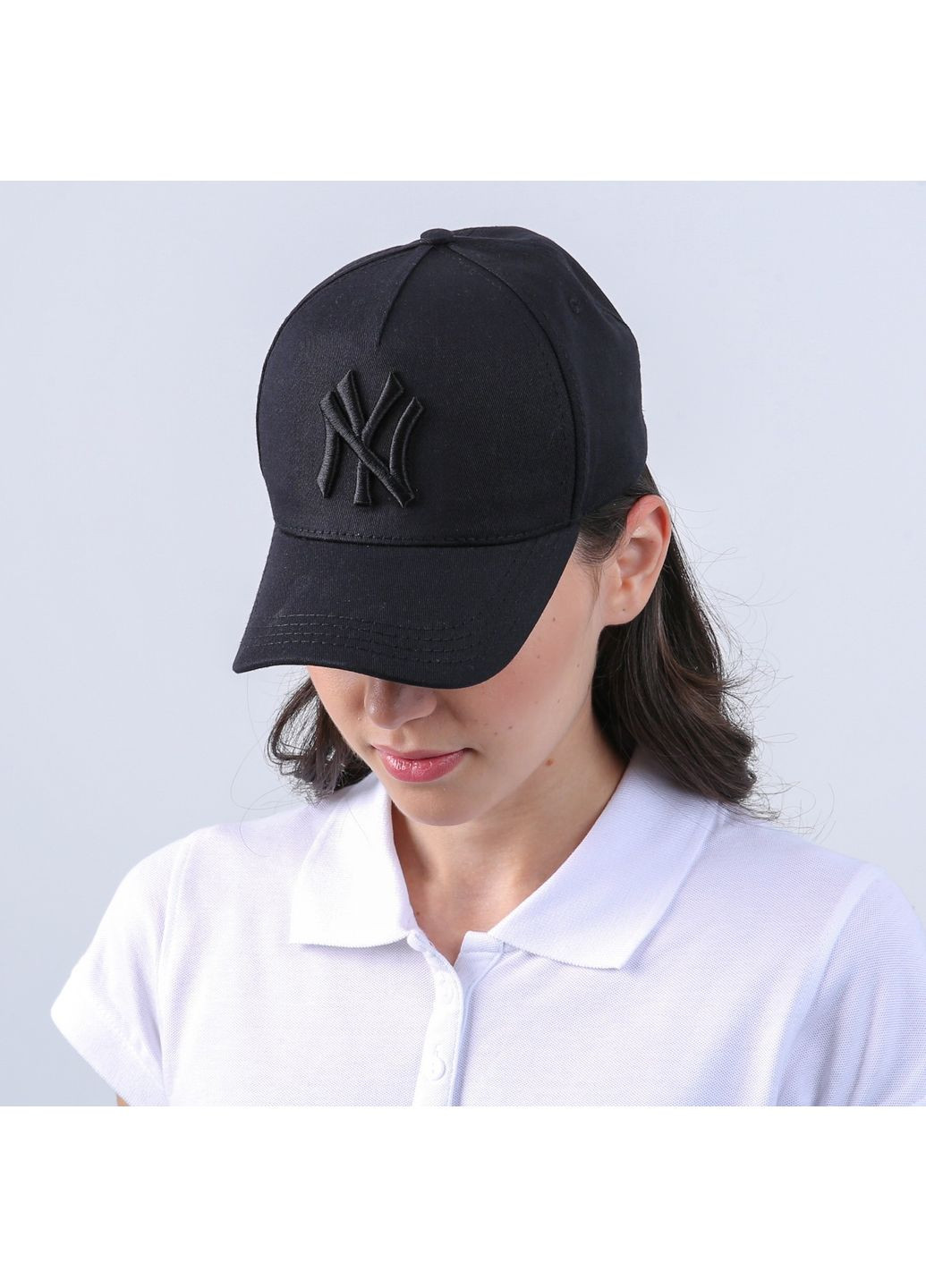 Бейсболка с регулятором женская хлопок черная ДЖОСЛИН LuckyLOOK 810-211 (335833616)