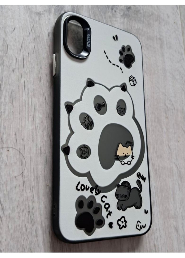 Чохол на XS Max силіконові борти акриловий бампер з котячою лапкою No Brand (360896753)