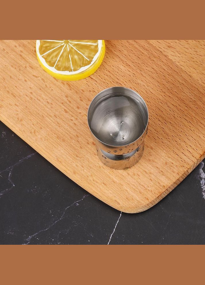 Джигер барный двусторонний мерный стакан 20/40 мл Серебристый (С051371) ТМ (349843694)