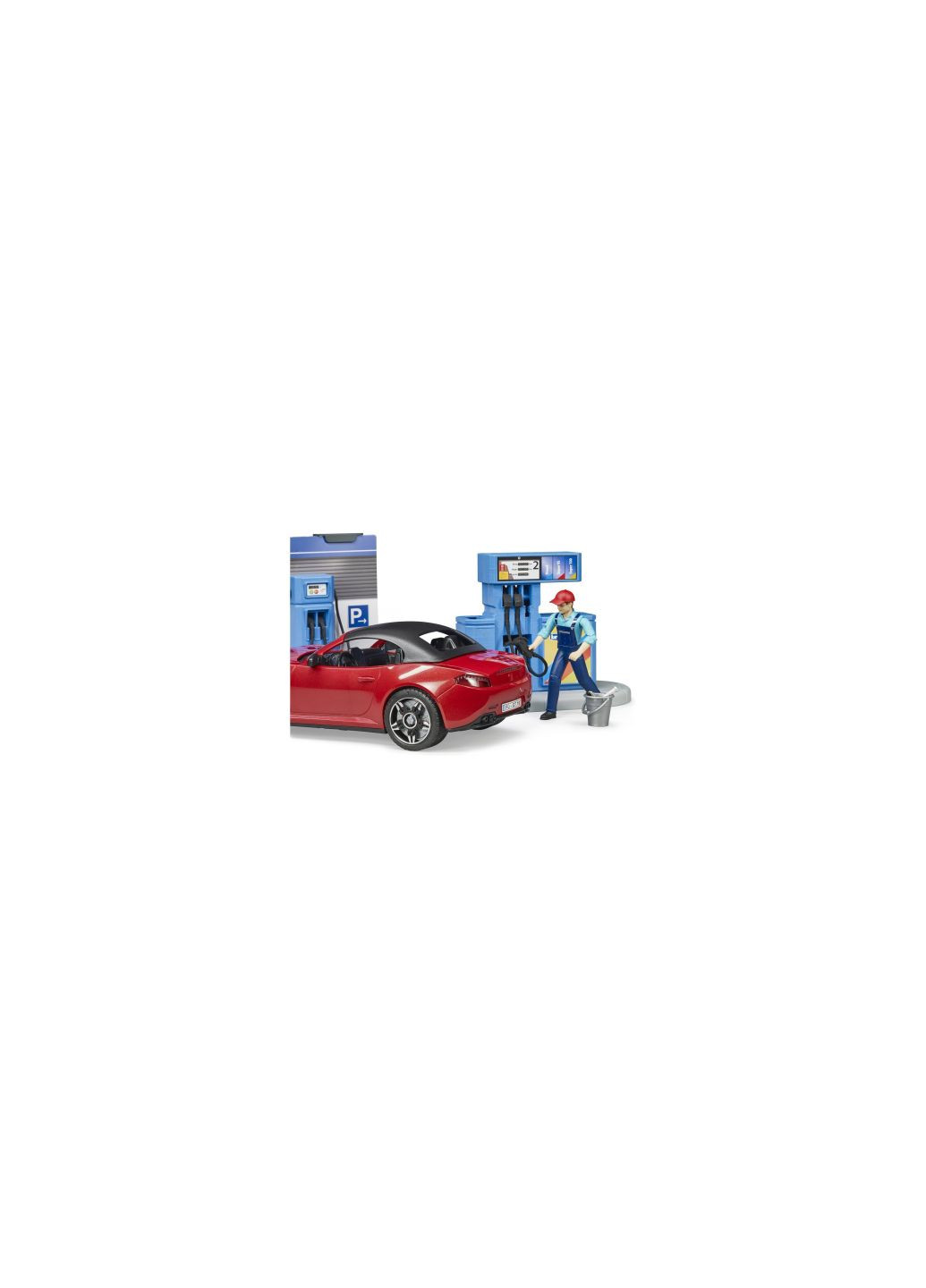 Игровой набор АЗС с автомойкой, автомобилем и фигурками (62111) Bruder азс з автомийкою, автомобілем та фігурками (275646551)