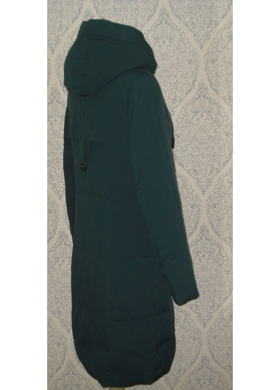 Синя демісезонна пальто зимове 865 смарагд l Athena