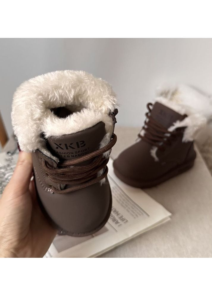 Черевики зимові дитячі колір коричневий 10987 No Brand (370499858)