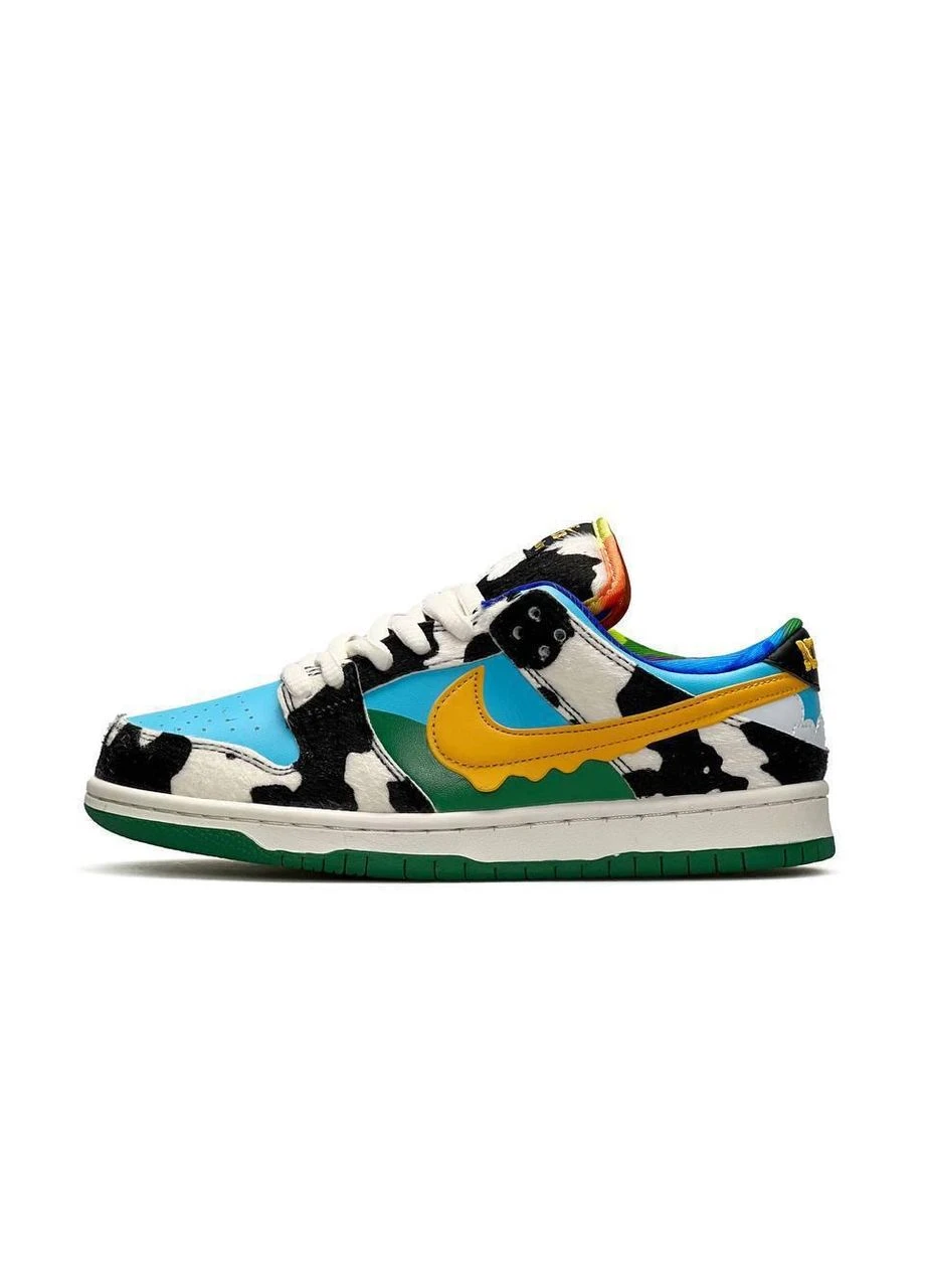 Комбіновані кросівки чоловічі nike sb dunk low x ben & jerrys найк сб данк демісезон No Brand