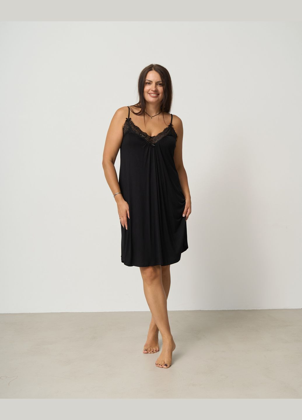 Віскозна сорочка на бретельці Nicoletta (304369459)