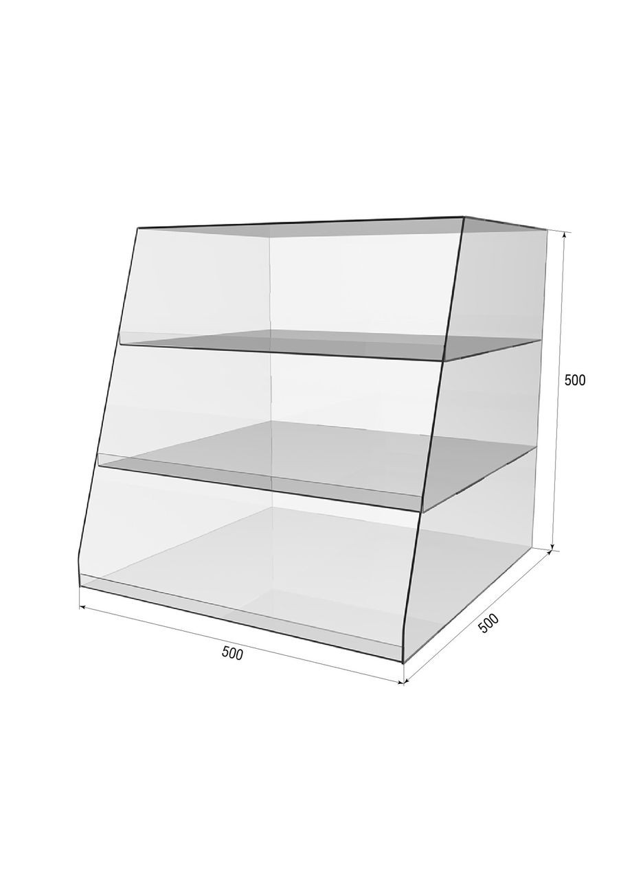 Підставка вітрина 3 полки 500х500х500 Ekostar (368306342)