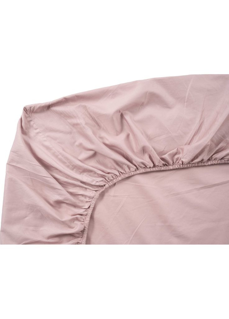 Простынь на резинке Mix&Match сатин 160х200+30 см пудра (ART1620FSP) Ardesto (373003929)