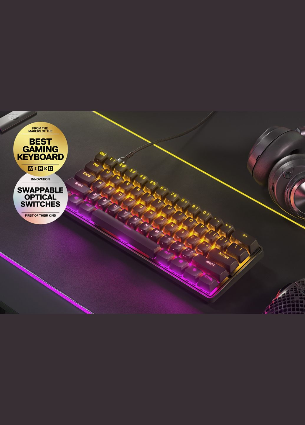 Клавиатура оптическая игровая Apex 9 Mini UA SteelSeries (315799314)