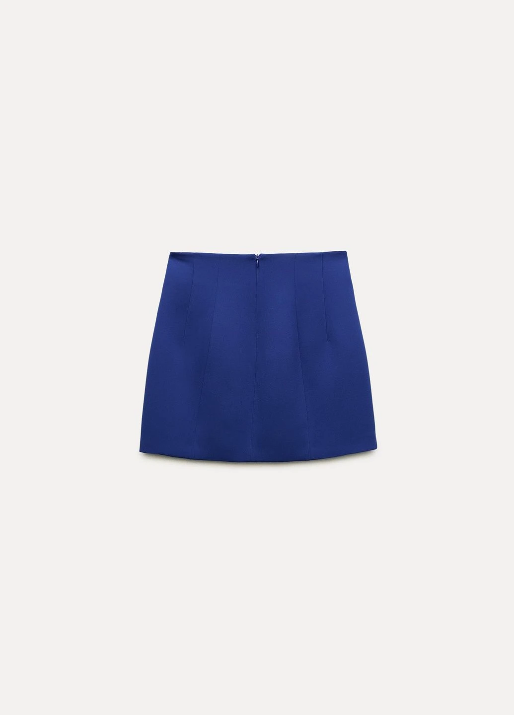 Синяя офисная однотонная юбка Zara