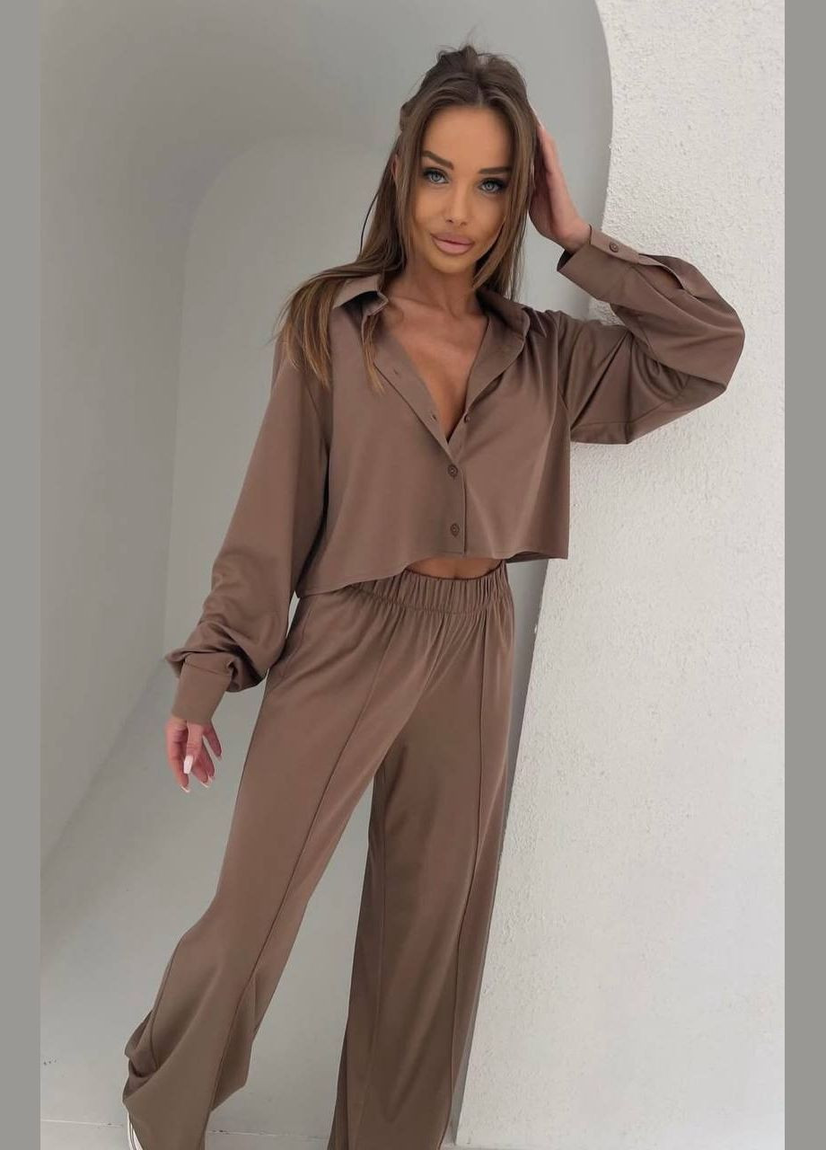 Женский шелковый костюм с рубашкой и брюками. Avanti (342740345)