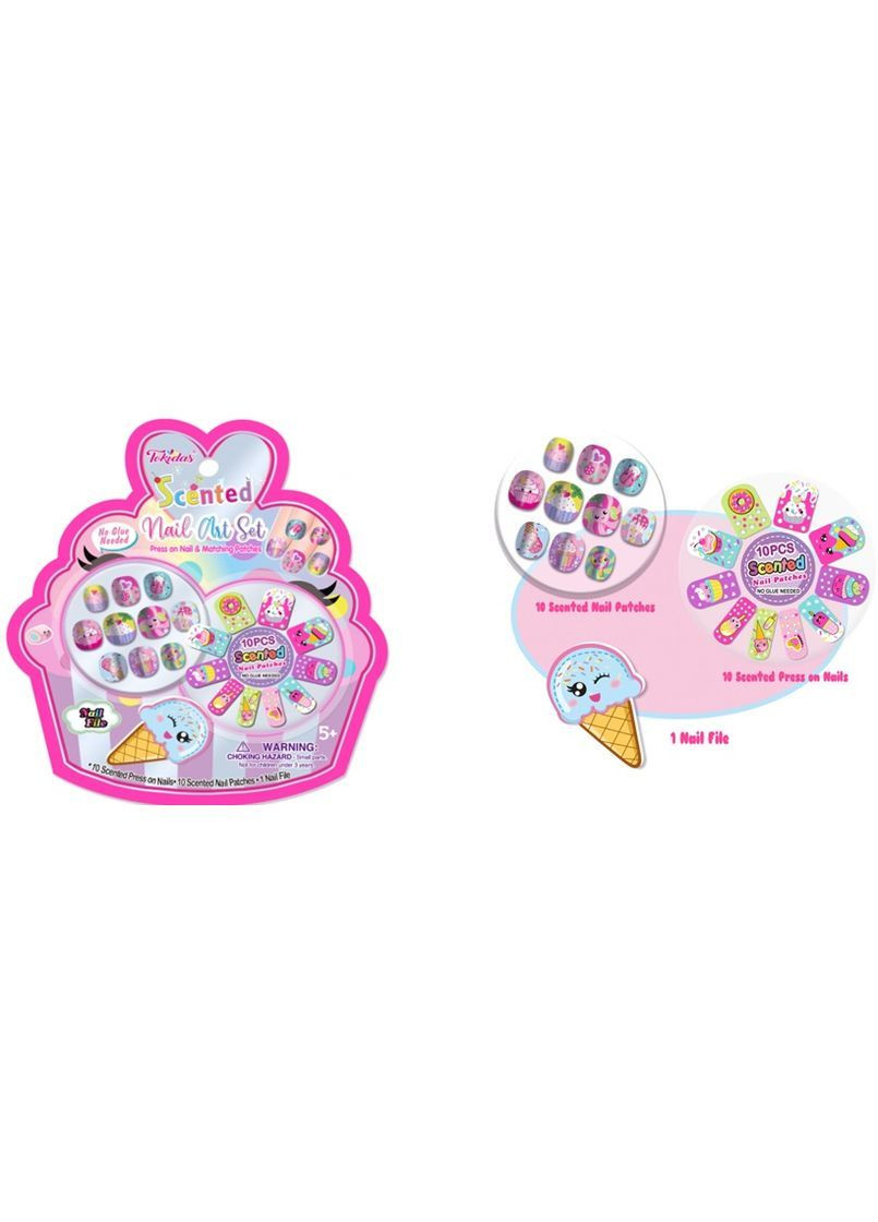 Детский набор для маникюра с накладными ногтями, наклейками и пилочкой в ассортименте - No Brand T05NA S (371924644)