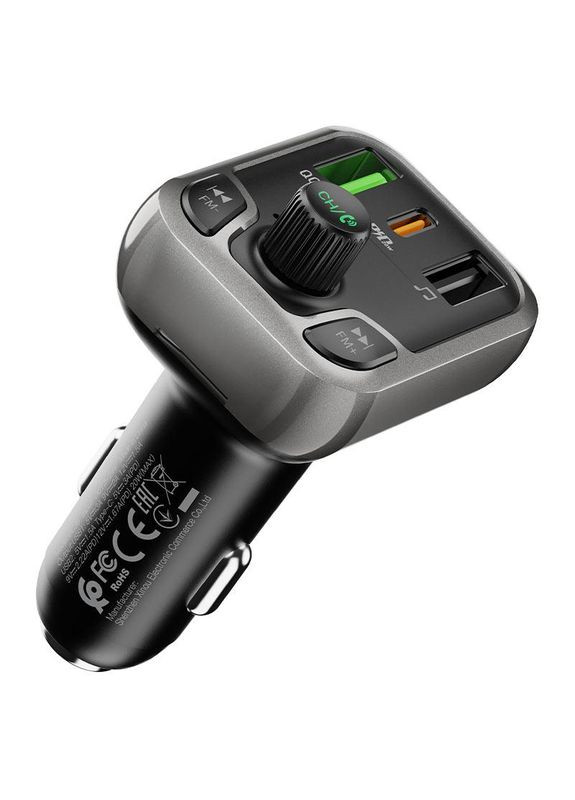 Авто зарядное с FMмодулятором bc38 Flash Energy 2 выхода USB + Type-C PD 20W Borofone (279554754)