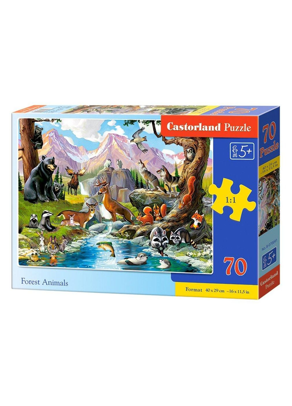 Пазли Лісові тварини 70 елементів B-070 091 Castorland (360646964)