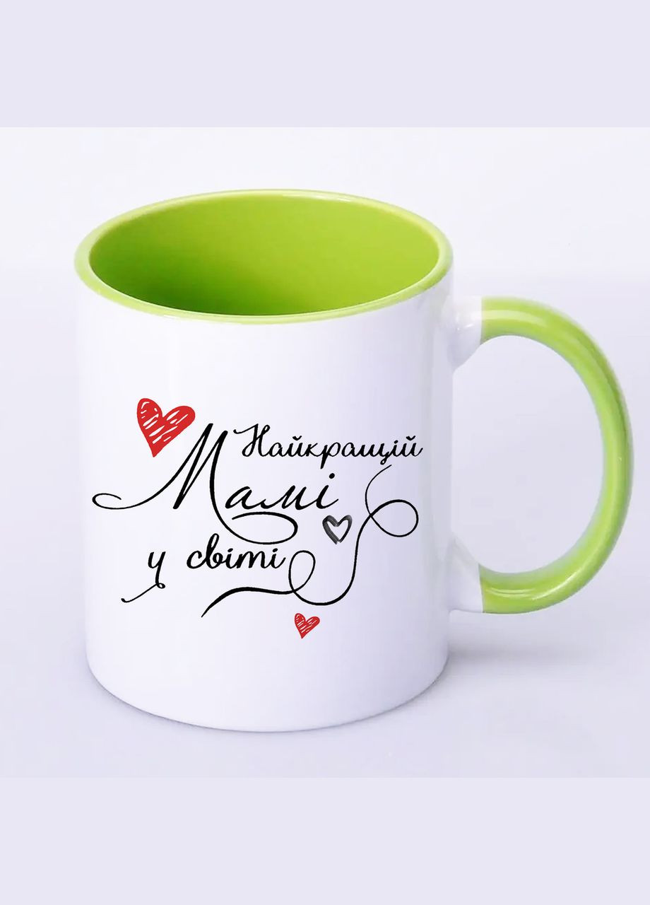 Чашка с печатью "Лучшей маме в мире!" 330 мл (цвет салатовый) (25176) No Brand (328943964)