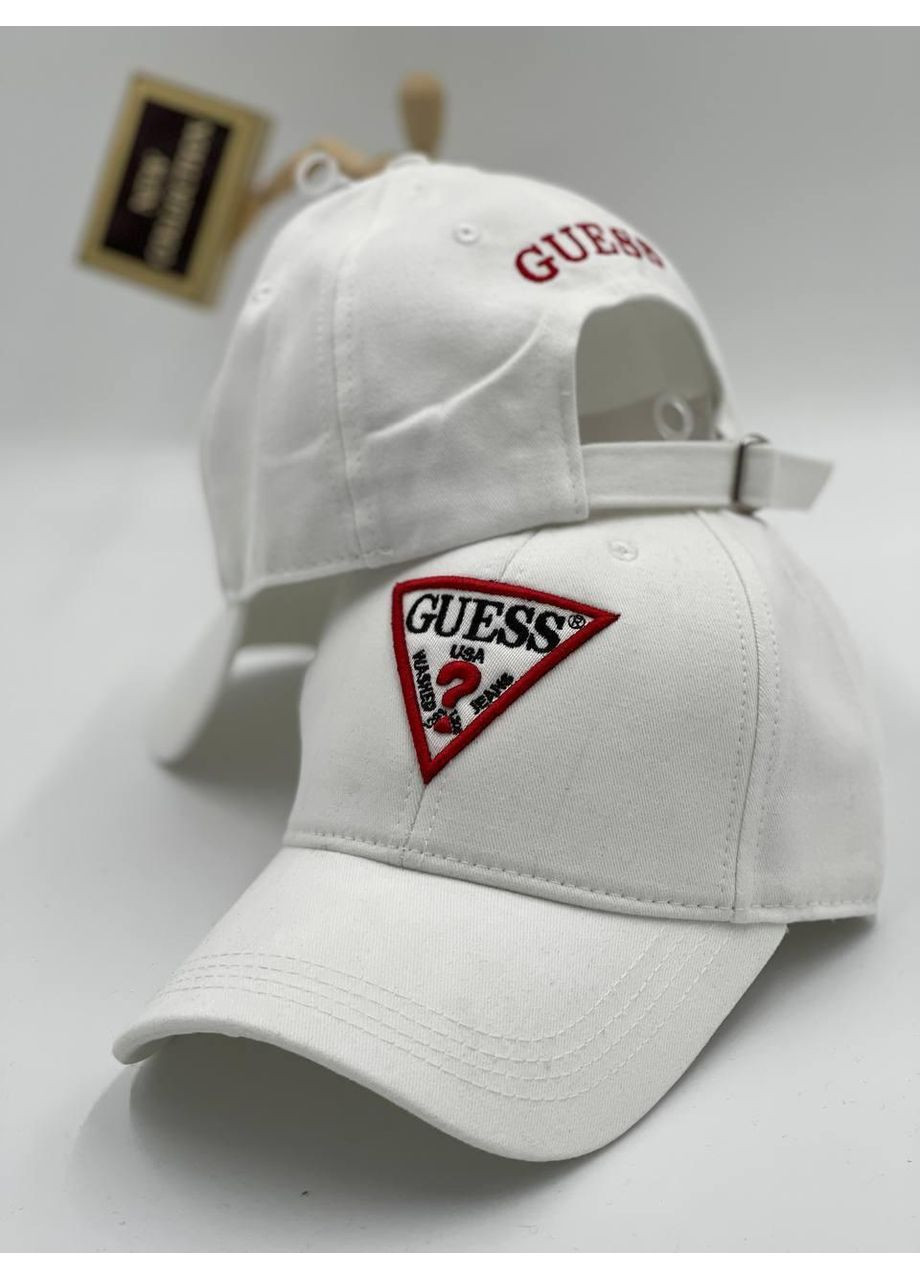 Кепка з принтом унісекс біла (k015) No Brand (366557902)