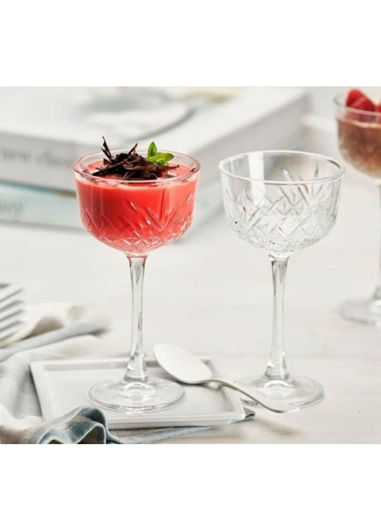 Набір 4 келихи 160мл коктейльні фужери для лікерів та газованих вин скляні Pasabahce (368981224)