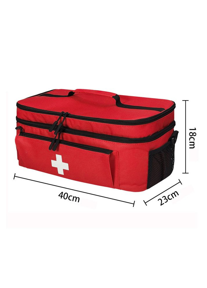 Аптечка, сумка-органайзер для медикаментов Большая 40 x 23 см не промокает Красная ( код: IBC001R ) Profi Care (348321804)