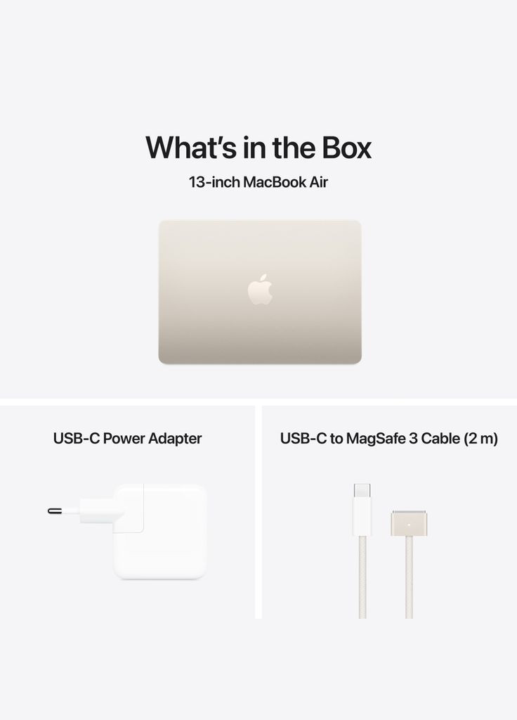 Ноутбук MacBook Air 13 M4 A3240 Starlight (MW0Y3UA/A) Apple (324059217)