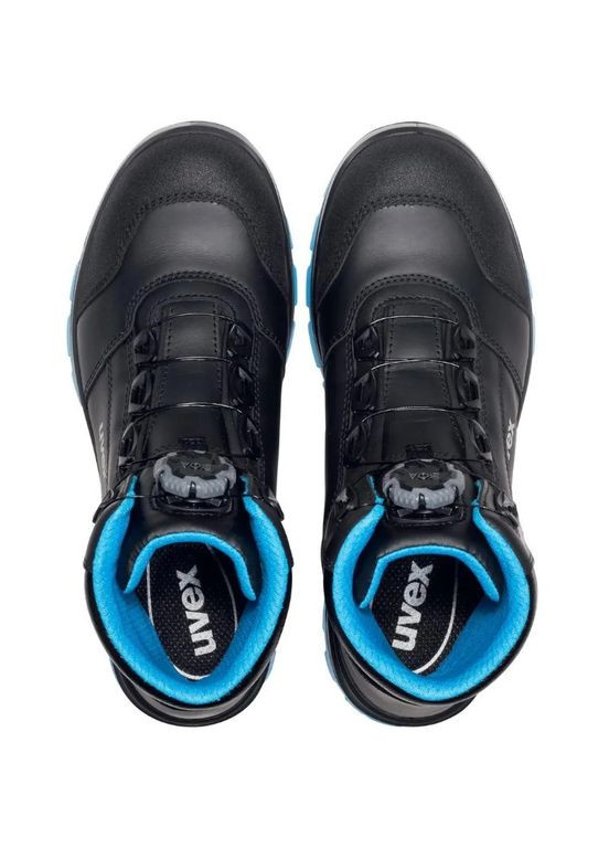 Черные осенние защитные ботинки 2 xenova s3 (44 размер) на шнуровке с системой boa fit system (41186) Uvex