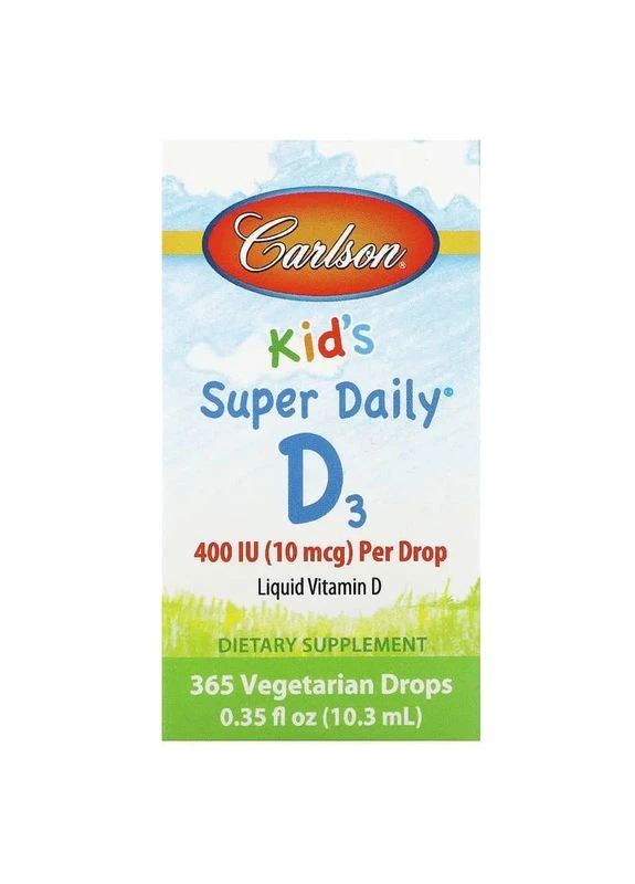 Вітамін Д3 для дітей Kid's Super Daily D3 400 МО 10.3 мл Carlson Labs (369164510)