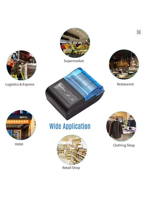 Портативный термопринтер Bisofice 58 мм с Bluetooth и USB — мобильный чековый принтер для магазина и склада No Brand (391477480)