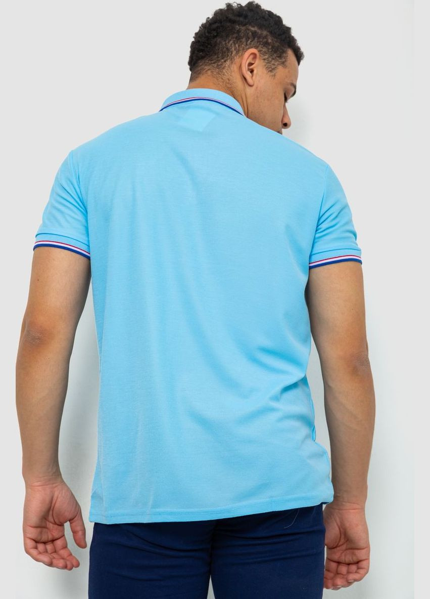 Блакитна поло чоловіче однотонне,, 243ra25 Ager