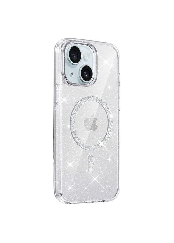 Чохол TPU Eclipse Sparkle (MagFit) для Apple iPhone 15 (6.1") Прозорий Epik (372845692)
