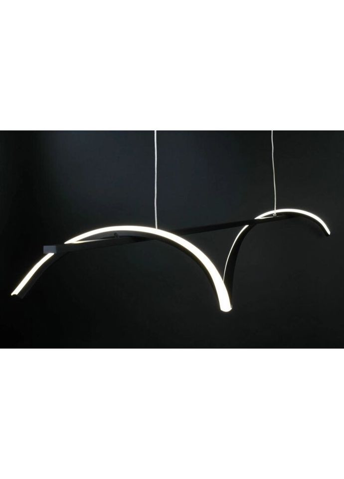 Люстра світлодіодна підвісна LED світильник для квартири на стелю ледве 26743 Чорний 30-160х10х120 см. Sunnysky (324396189)