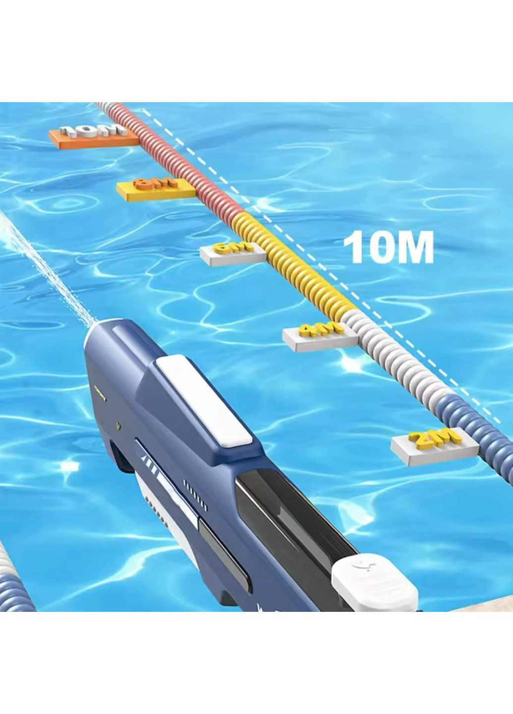 Дитячий великий водяний автомат бластер Water Gun акумуляторний з автоматичним накачуванням води Blue No Brand (372474818)