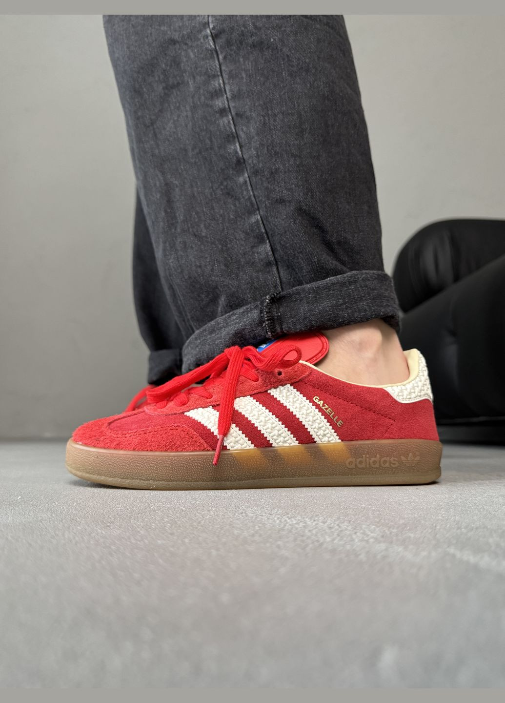 Кроссовки женские и мужские Adidas Gazelle red | Адидас Газель красный | Адидас Газель красный No Brand красные демисезоны (316091165)
