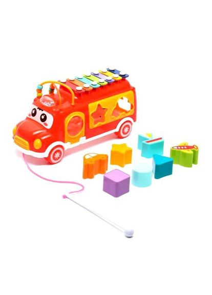 Автобус-сортер MIC іграшка для дітей з ксилофоном та фігурками розвиваюча гра ProDobro (367099711)