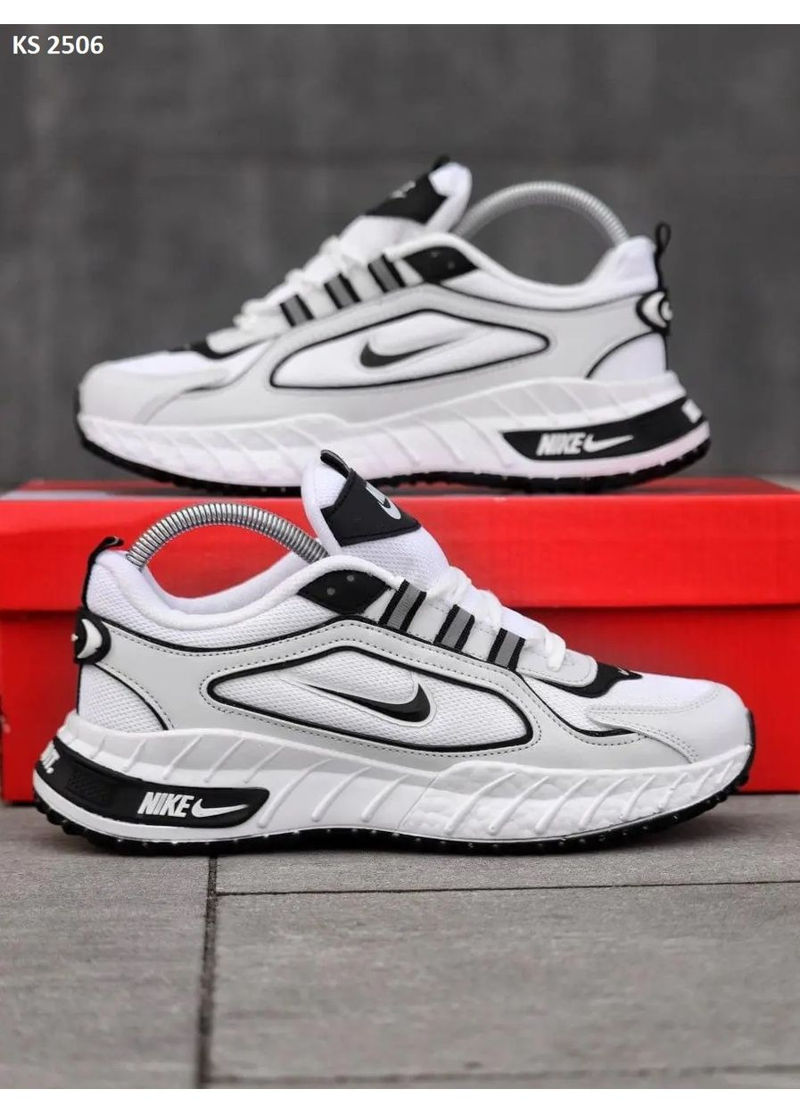 Белые демисезонные кроссовки мужские nike air running white найк аир No Brand