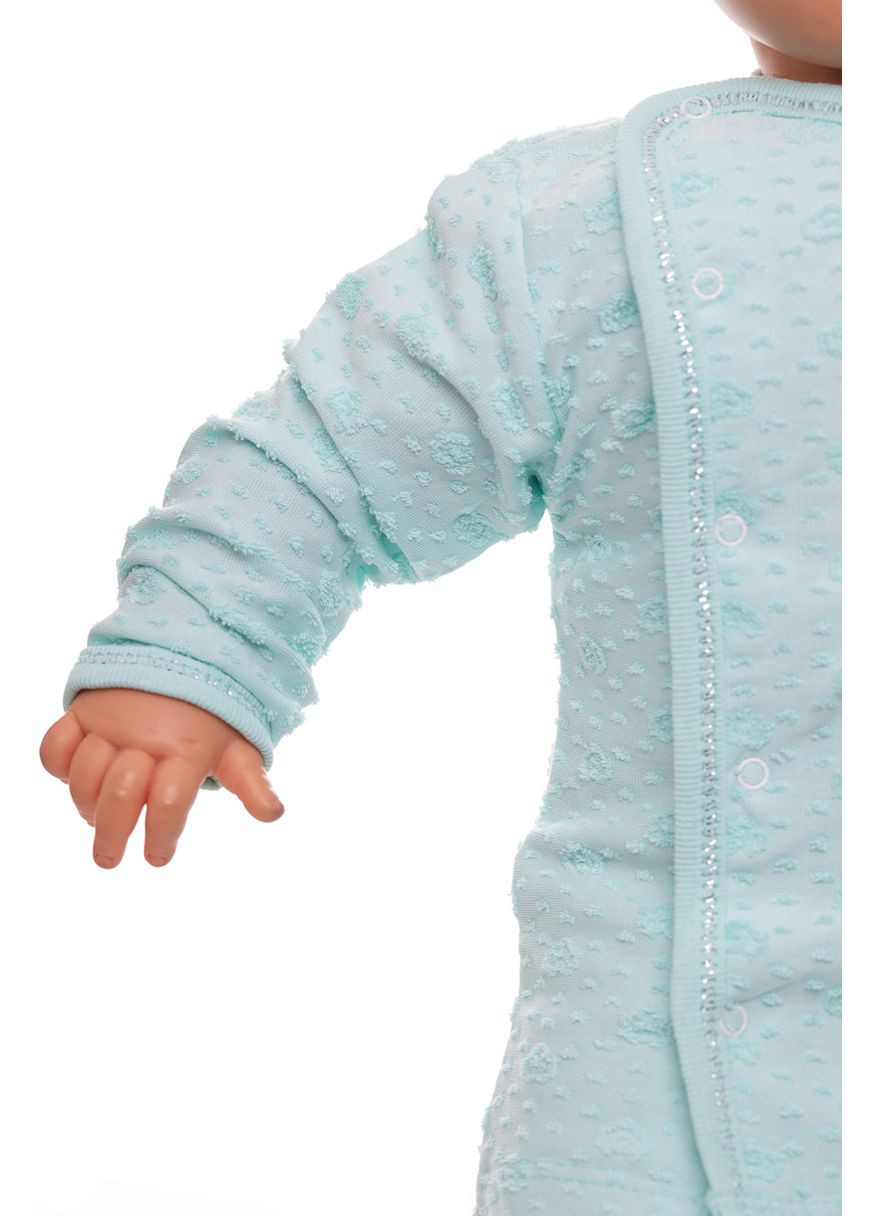 Комбінований демісезонний костюм з довгим рукавом для дівчинки трикотажний зайчик блакитний 68 см (33106) BABYKROHA