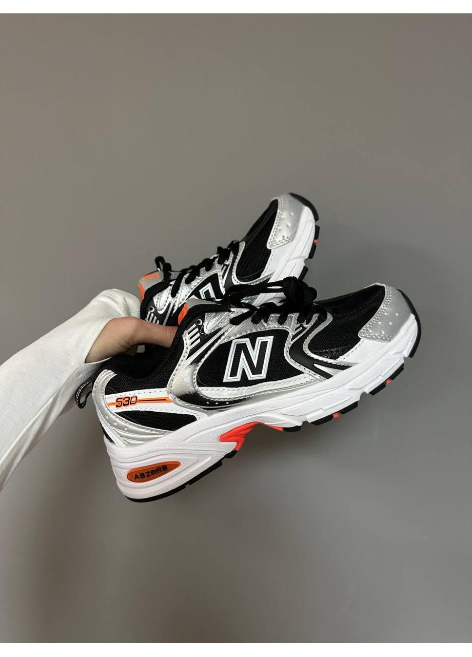 Черные демисезонные кроссовки мужские new balance 530 black silver orange нью беланс 530 No Brand