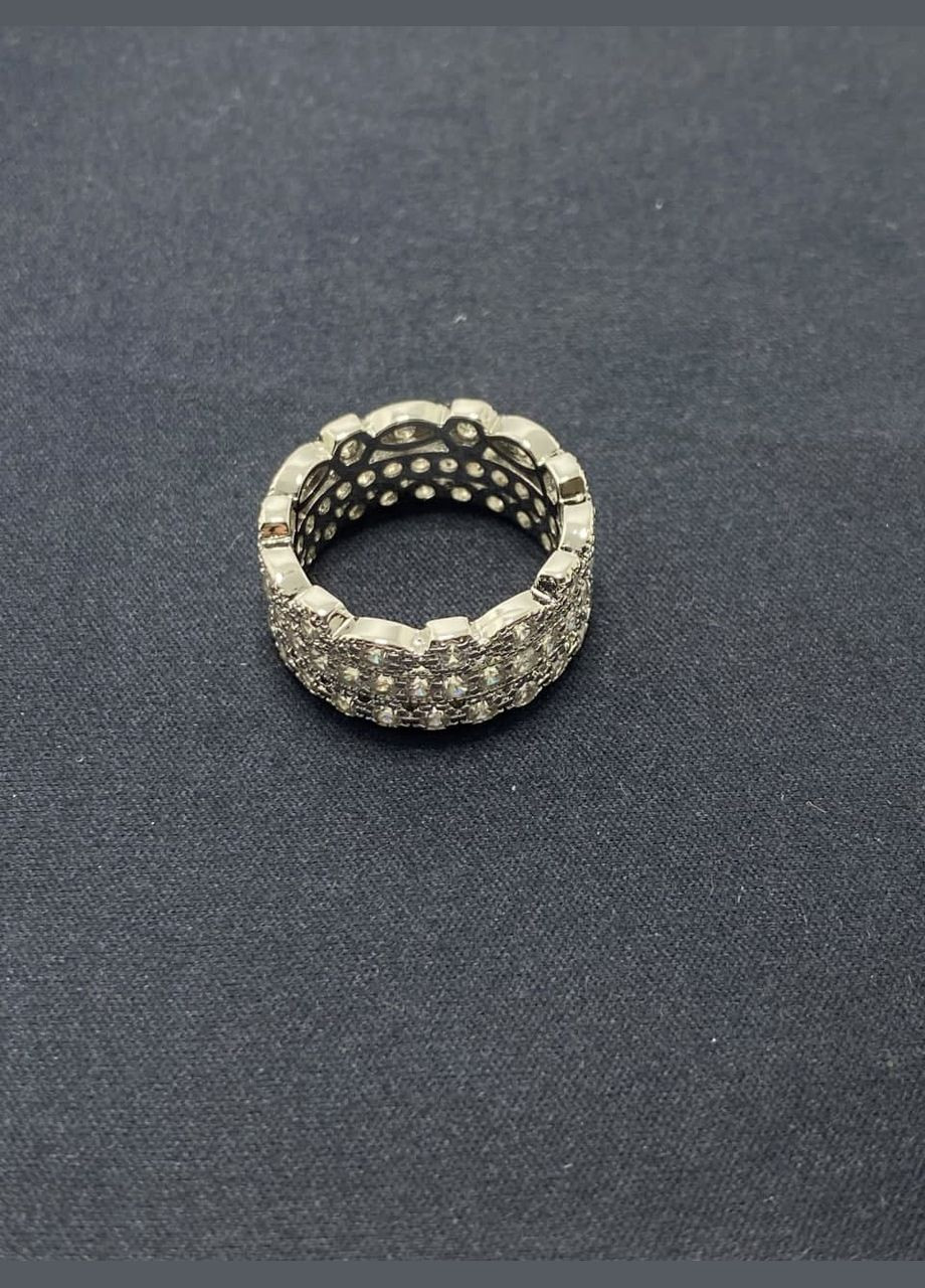 Женское кольцо массивное с искусственными камнями Oxa серебристая ( ) Xuping Jewelry (338620113)