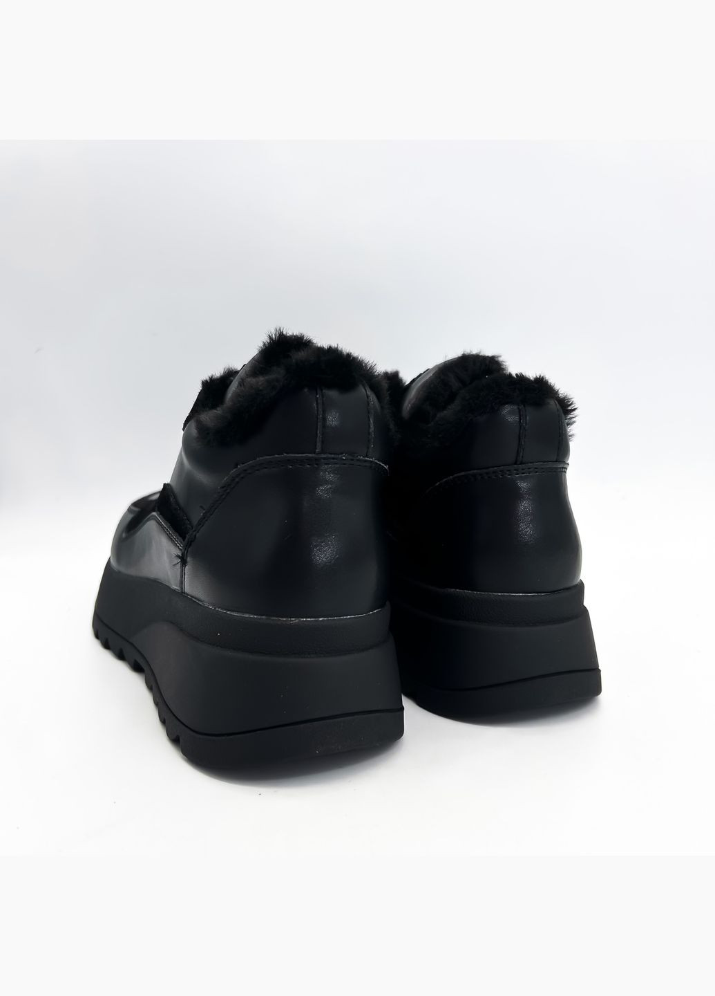 Черные зимние кроссовки (р) кожа 0-1-1-b-13-1 Hengji
