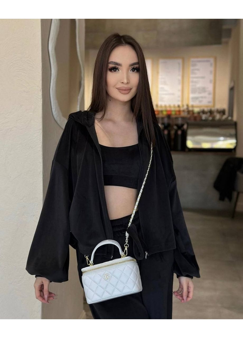 Костюм (брюки, кофта, топ), цвет Черный No Brand (361120099)