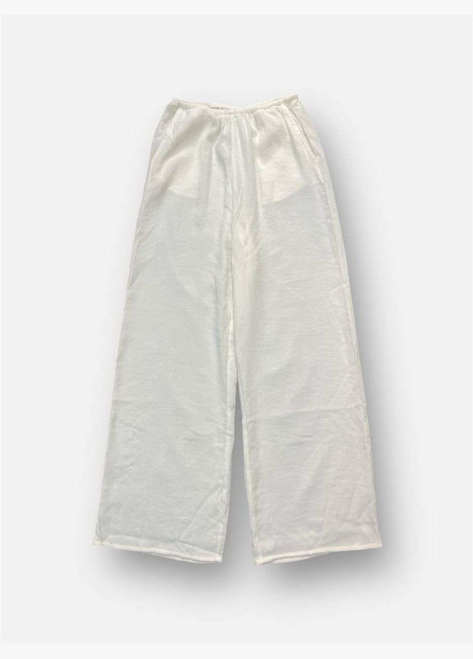 Кремовые летние брюки H&M