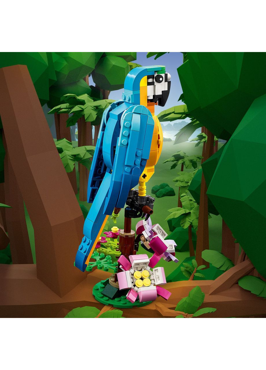 Конструктор Creator 3-в-1 Экзотический попугай (Exotic Parrot) - Попугай, Рыбка и Лягушка Lego (365251702)