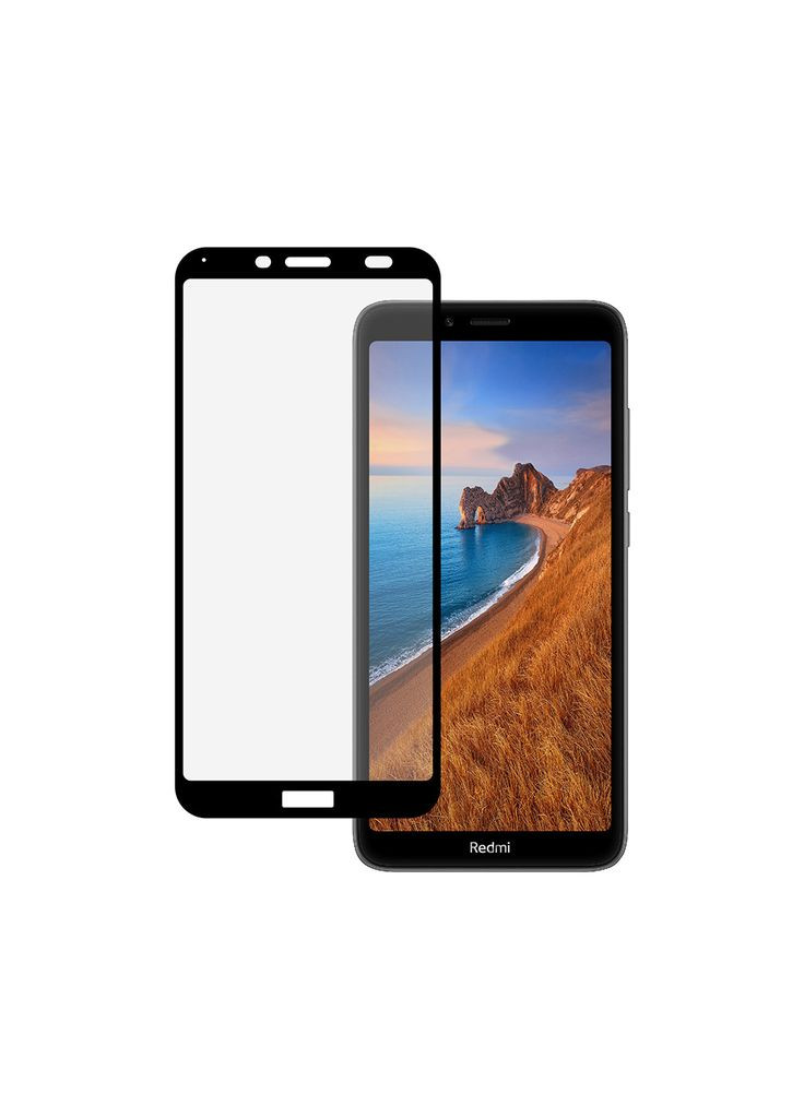 Скло захисне (m462150) PowerPlant Full screen Xiaomi Redmi 7A, Black (367065666)