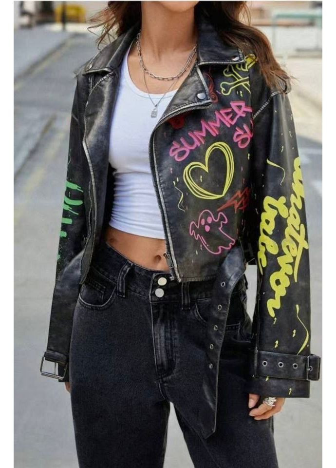 Чорна демісезонна куртка, колір чорний No Brand