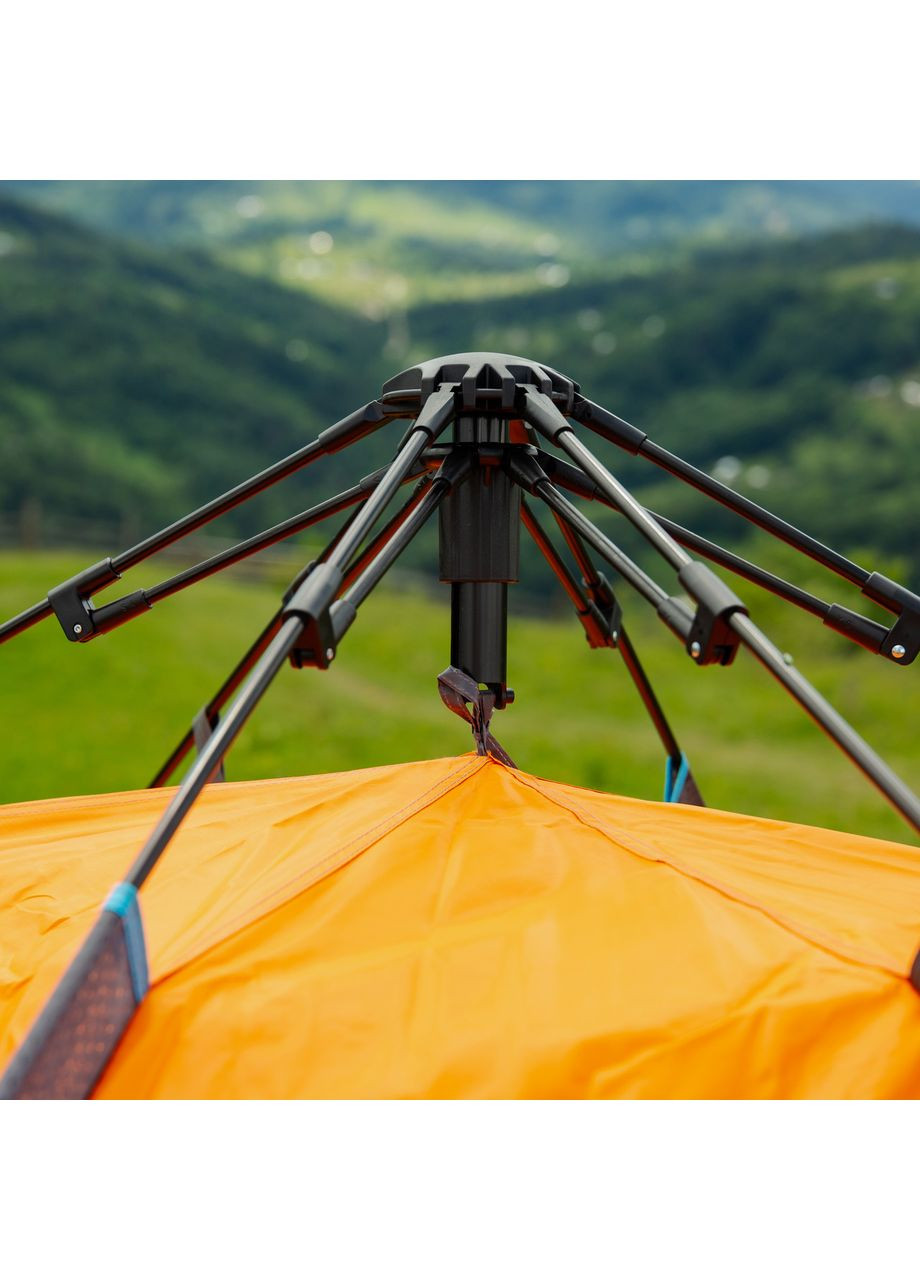 Автоматическая палатка двухместная оранжевая водонепроницаемая для кемпинга и путешествий 200х230х130 см ProDobro (364190980)