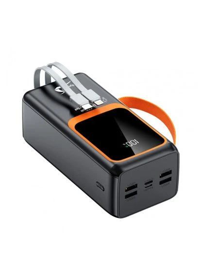 УМБ 40000mAh Light 40 22,5W PD 4xUSB-A, USB-C, Lightning, з кабелями USB-C/Lightning Чорний Aspiring (395708089)