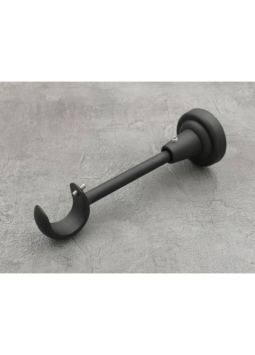 Карниз Савона гладка штанга одинарний відкритий 25 мм 160 см Чорний матовий Quadrum (352781905)