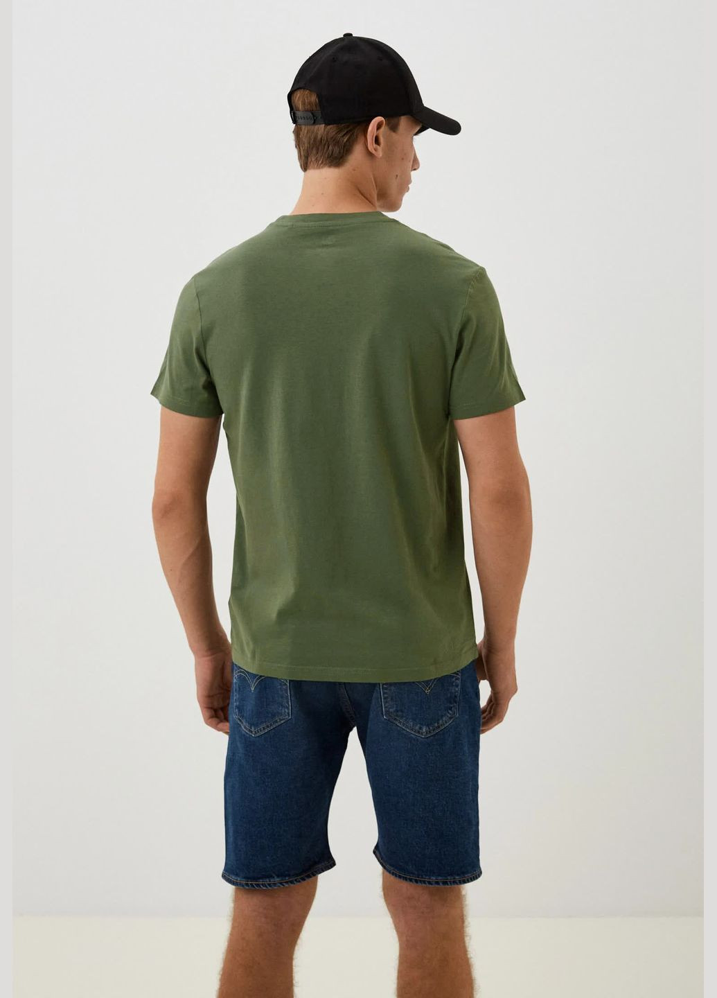 Хакі (оливкова) футболка з принтом Threadbare