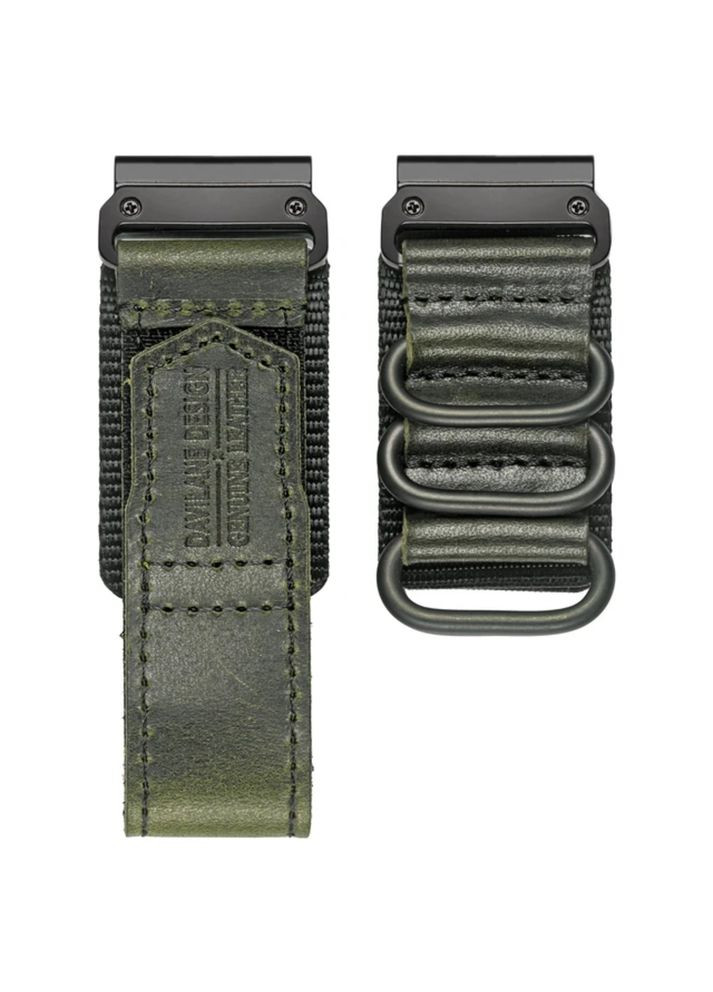 Ремешок для часов Hemsut HGA137 Mens leather Garmin Green 22 mm Modfit (341822091)