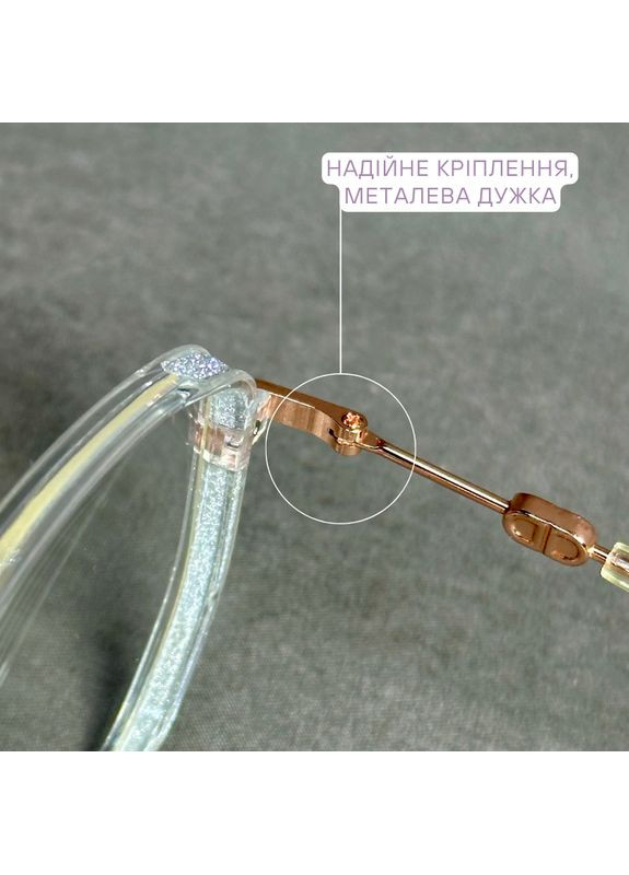 Жіночі окуляри для зору з лінзами Blue Blocker – біла квадратна оправа з м'якими кутами. Код 2988 С2 +3.25 EAE (365832239)