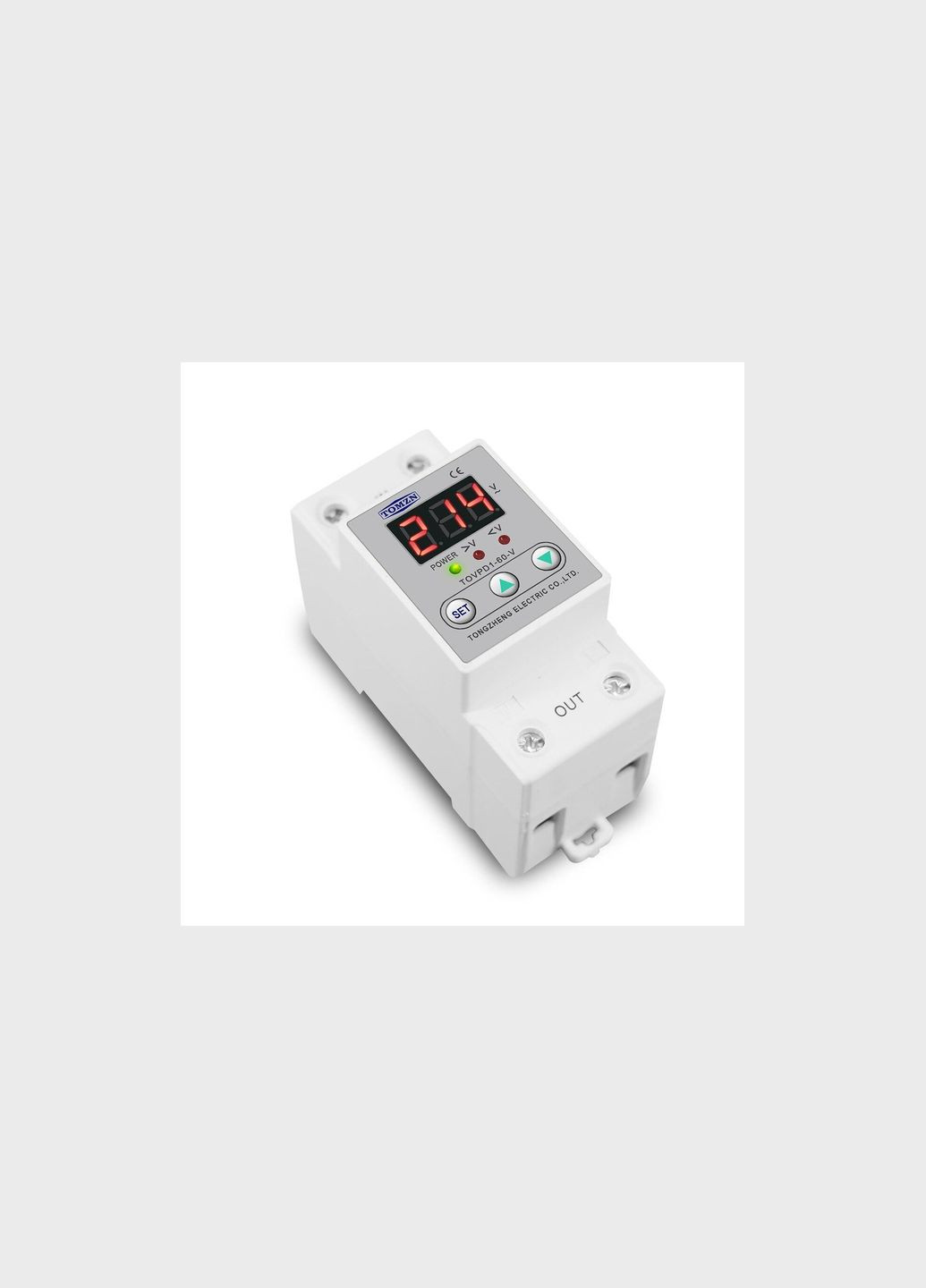 60А однофазное реле контроля напряжения и тока с индикацией [TOVPD1-60-V] Tomzn (337157331)