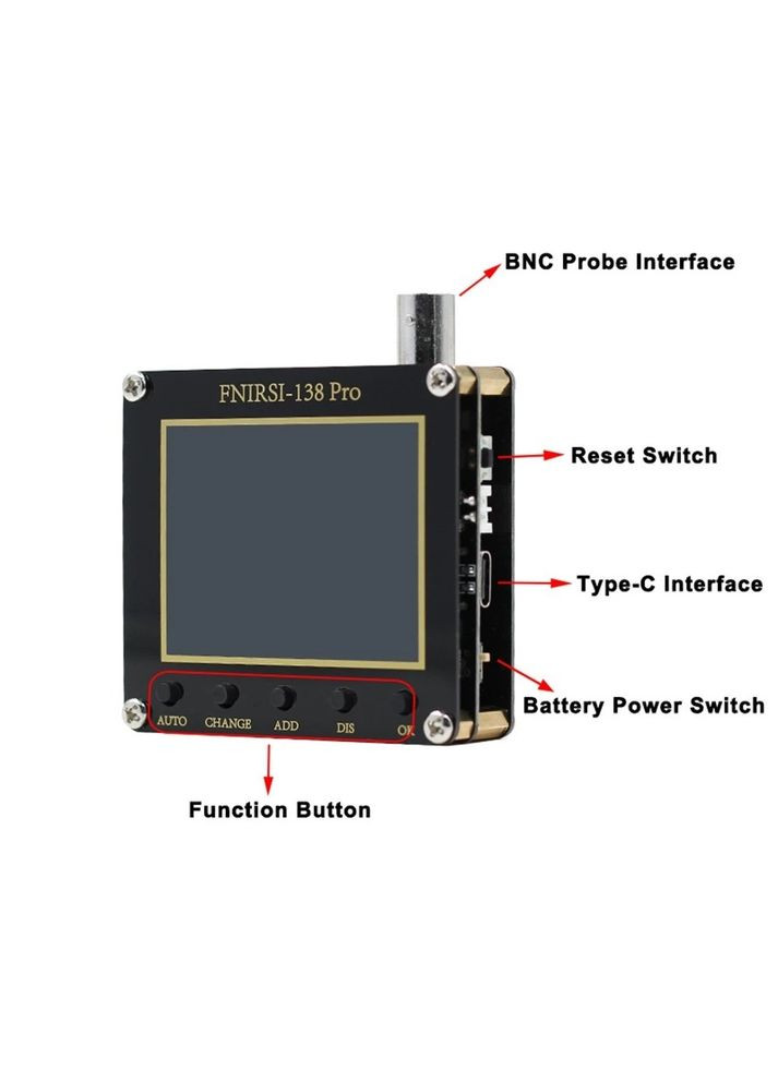 Портативный осцилограф 138 Pro с аккумулятором Fnirsi (313100802)
