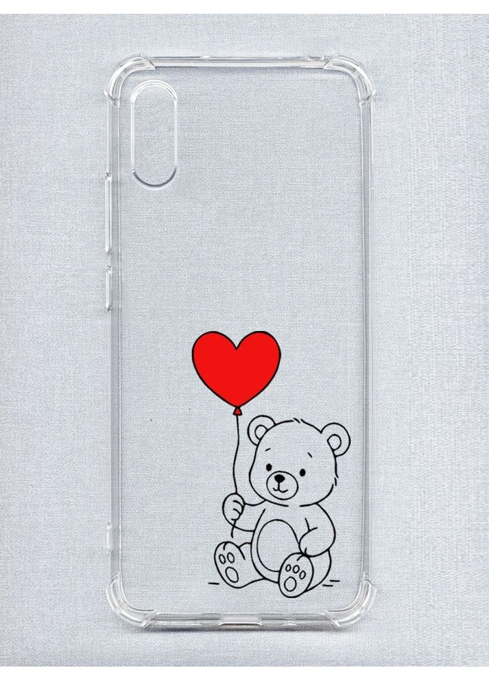 Чохол з потовщеними кутами на Xiaomi Redmi 9A Ведмежатко з сердечком (принт 431) Creative (403244581)