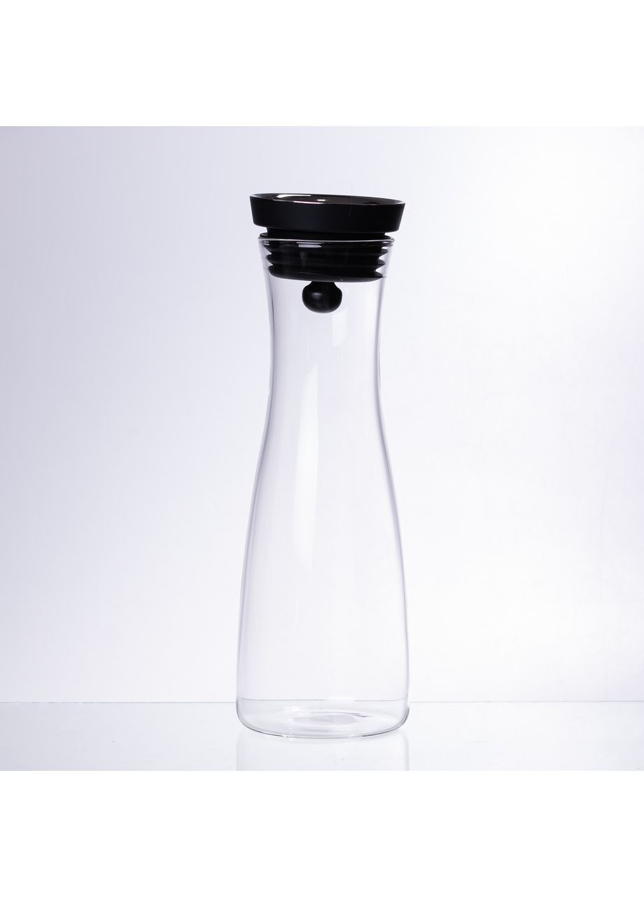 Скляний графин із кришкою 1 л для води та соку прозорий графин для напоїв із ситечком ProDobro (364190256)